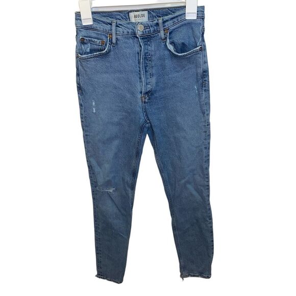 Agolde Denim - AGOLDE Women’s Denim Distressed Raw Hem Skinny Jeans